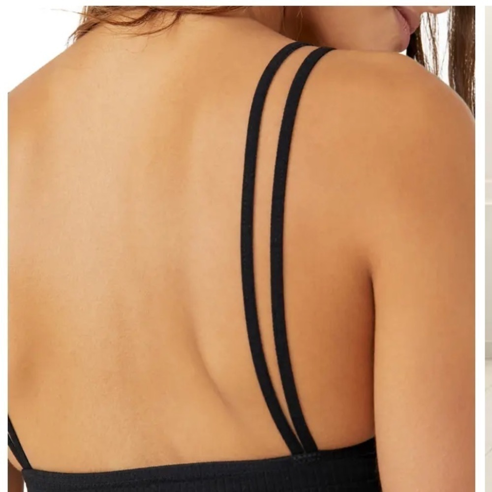 Free People Black Seams Right Bralette New Size Medium - Picture 7 of 8